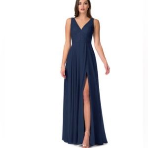 Azazie bridesmaid dress, Navy, size 14, worn one time